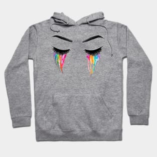 Rainbow Eyes, Closed Eyes Hoodie